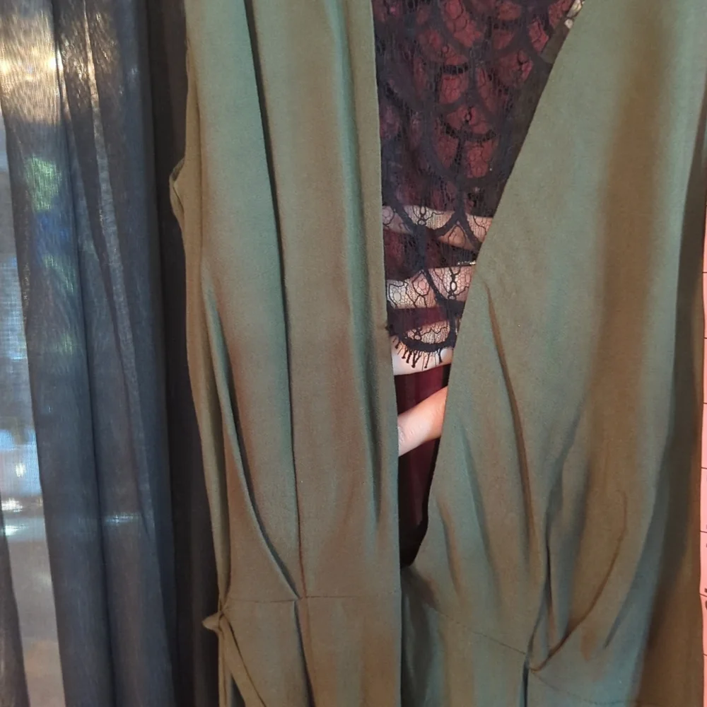 Sandro plunge neck midi dress - Picture 12 of 15